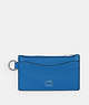COACH®,ZIP CARD CASE,Crossgrain Leather,Blueberry,Front View
