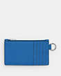 COACH®,ZIP CARD CASE,Crossgrain Leather,Blueberry,Back View