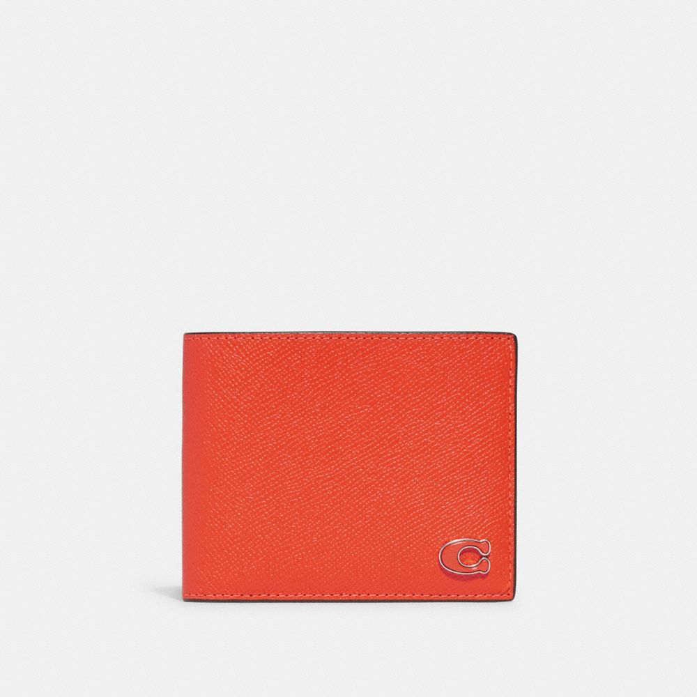 COACH 3 In 1 Wallet With Signature Canvas Interior in Red for Men