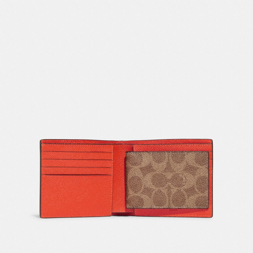 Single Card Holder Orinoco 'Croc' Print Calf Leather - Orange