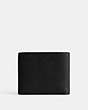 COACH®,3-IN-1 WALLET WITH SIGNATURE CANVAS INTERIOR,Crossgrain Leather,Mini,Black,Back View