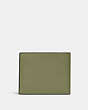 COACH®,3-IN-1 WALLET WITH SIGNATURE CANVAS INTERIOR,Crossgrain Leather,Mini,Moss,Back View