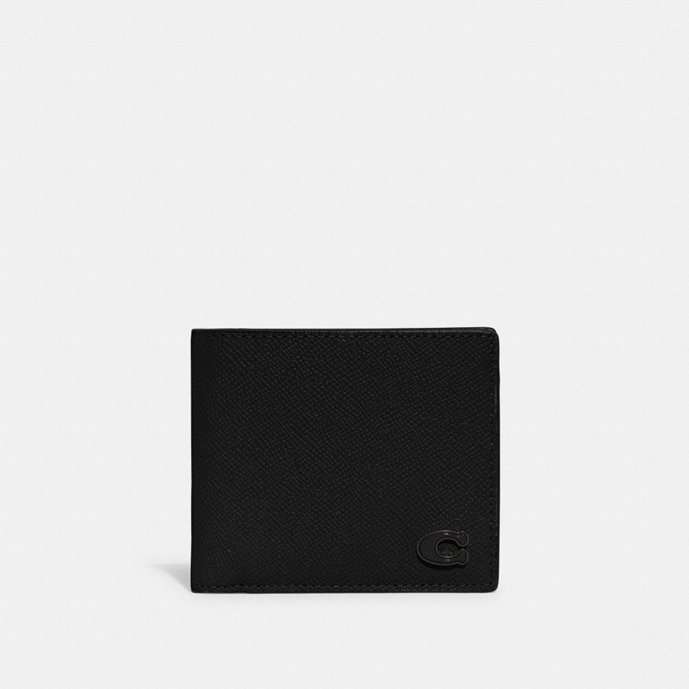 COACH®,COIN WALLET,Mini,Black,Front View