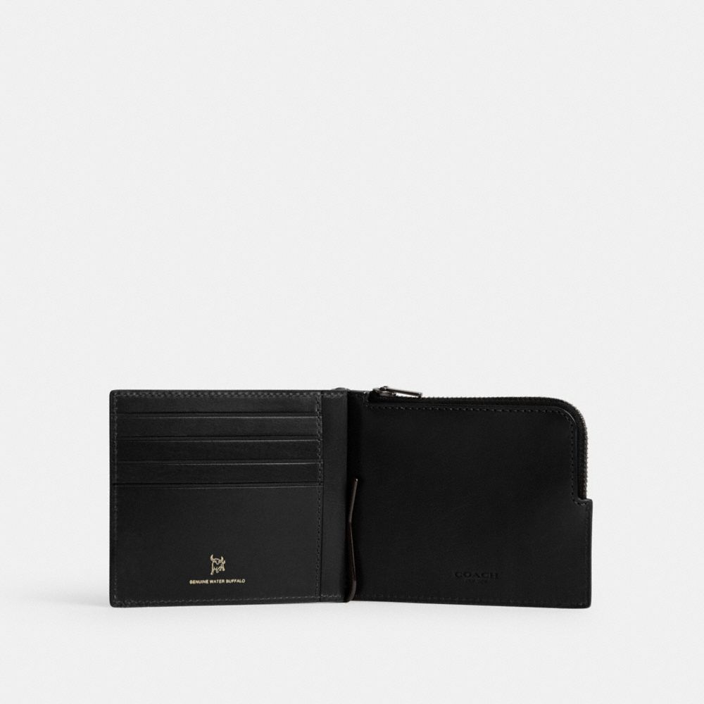 COACH®,ボックスド ビルフォールド ウォレット・マネー クリップ,ミニ財布(二つ/三つ折り),ﾌﾞﾗｯｸ