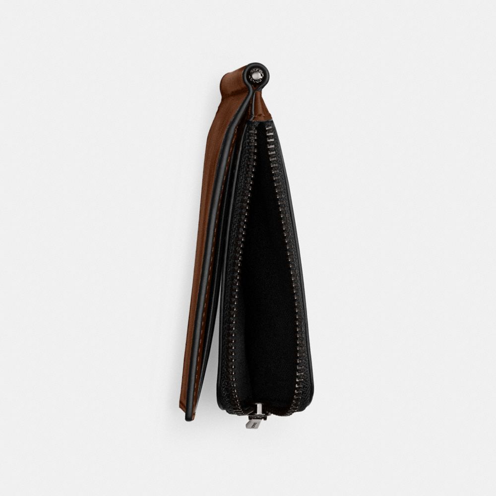 COACH®,ボックスド ビルフォールド ウォレット・マネー クリップ,ミニ財布(二つ/三つ折り),ﾀﾞｰｸ ｻﾄﾞﾙ