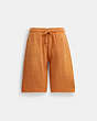 COACH®,SUN FADED SHORTS,Cotton/Polyester,Sun Orange,Front View