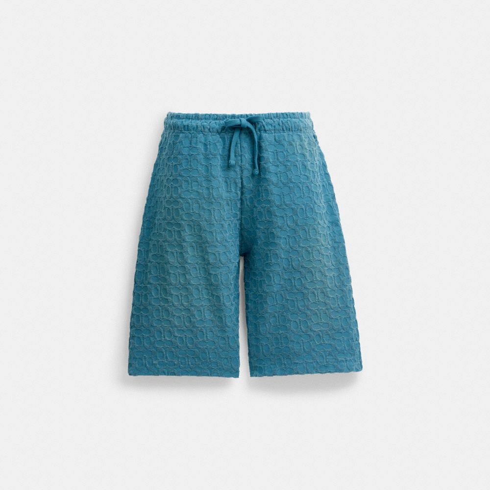 COACH®,SUN FADED SHORTS,Light Blue,Front View