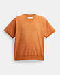 COACH®,SUN FADED SIGNATURE SWEATSHIRT,Cotton/Polyester,Sun Orange,Front View