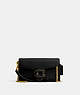 COACH®,TABBY CROSSBODY WRISTLET,Polished Pebble Leather,Brass/Black,Front View