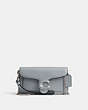 COACH®,TABBY CROSSBODY WRISTLET,Polished Pebble Leather,Mini,Silver/Grey Blue,Front View