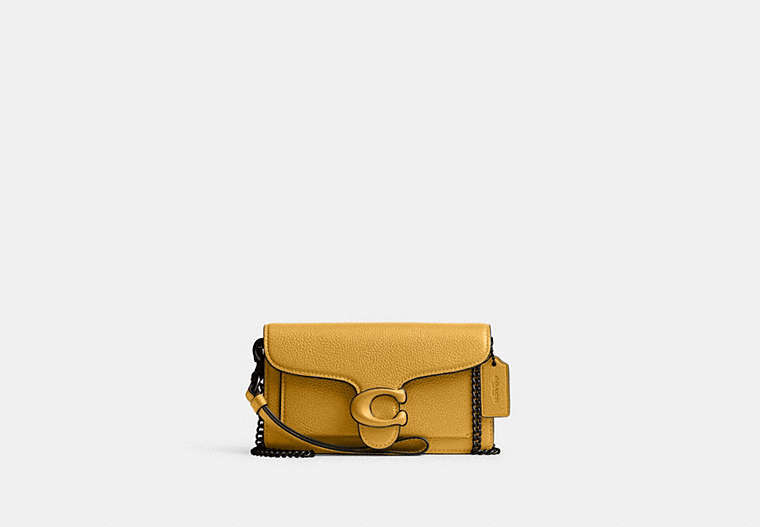 COACH®,TABBY CROSSBODY WRISTLET,Refined Pebble Leather,Mini,Pewter/Yellow Gold,Front View