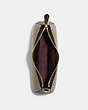 COACH®,TERI SHOULDER BAG IN SIGNATURE CANVAS,pvc,Medium,Gold/Khaki/Black,Inside View,Top View