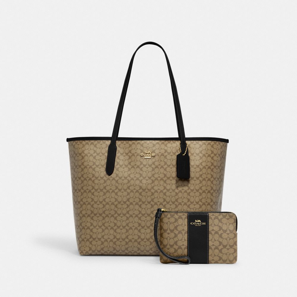 Coach zip city tote sale