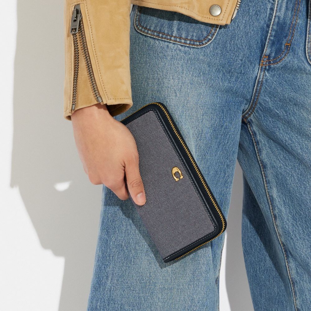 COACH®,アコーディオン ジップ ウォレット,長財布,