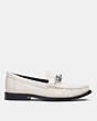 COACH®,JESS LOAFER,Leather,Chalk,Angle View