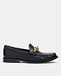 COACH®,JESS LOAFER,Leather,Black & Gold,Angle View