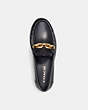 COACH®,JESS LOAFER,Leather,Black & Gold,Inside View,Top View