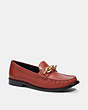 COACH®,JESS LOAFER,Leather,Rust,Front View