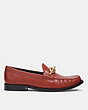 COACH®,JESS LOAFER,Leather,Rust,Angle View
