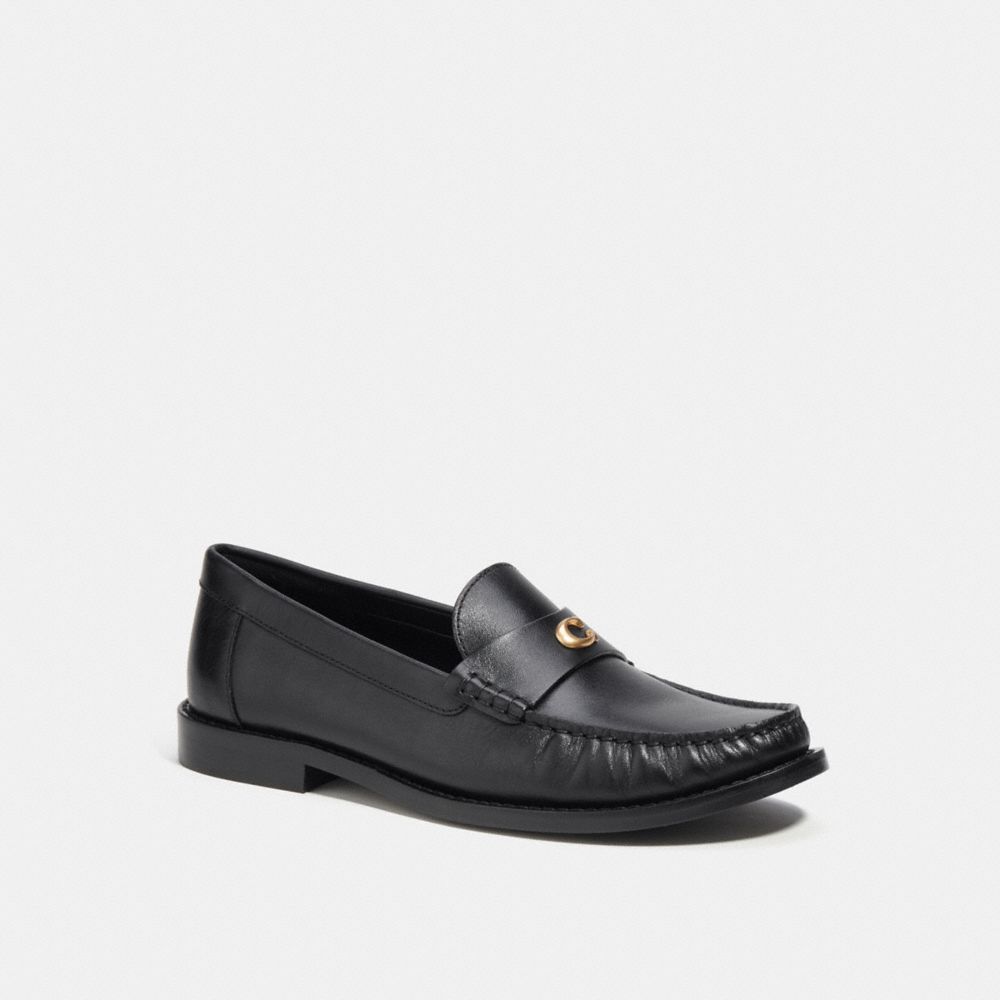 COACH®,JOLENE LOAFER,Leather,Black,Front View
