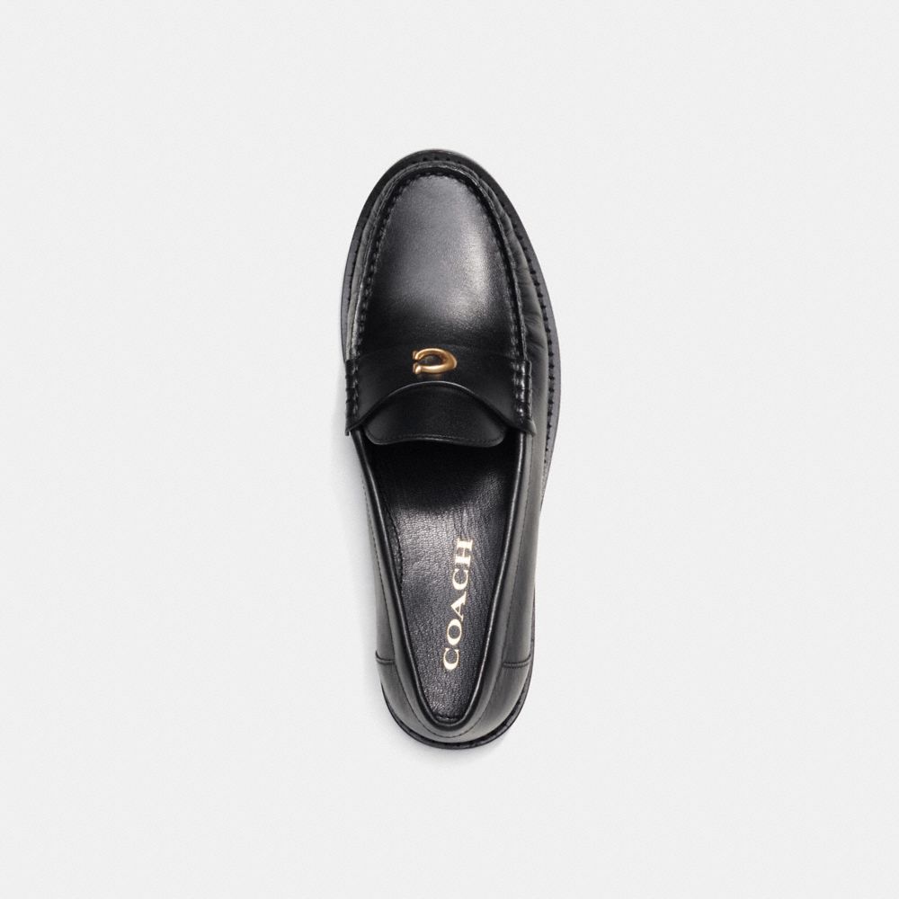 COACH®,JOLENE LOAFER,Leather,Black,Inside View,Top View