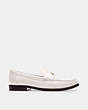 COACH®,JOLENE LOAFER,Leather,Chalk,Angle View