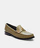 COACH®,JOLENE LOAFER,Leather,Moss,Front View