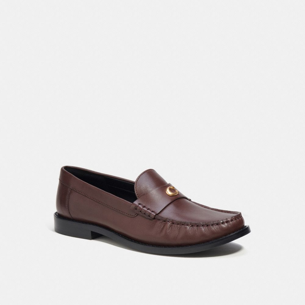 COACH®,JOLENE LOAFER,Leather,Maple,Front View