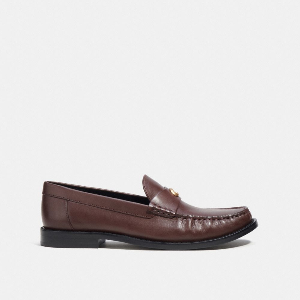 COACH®,JOLENE LOAFER,Leather,Maple,Angle View