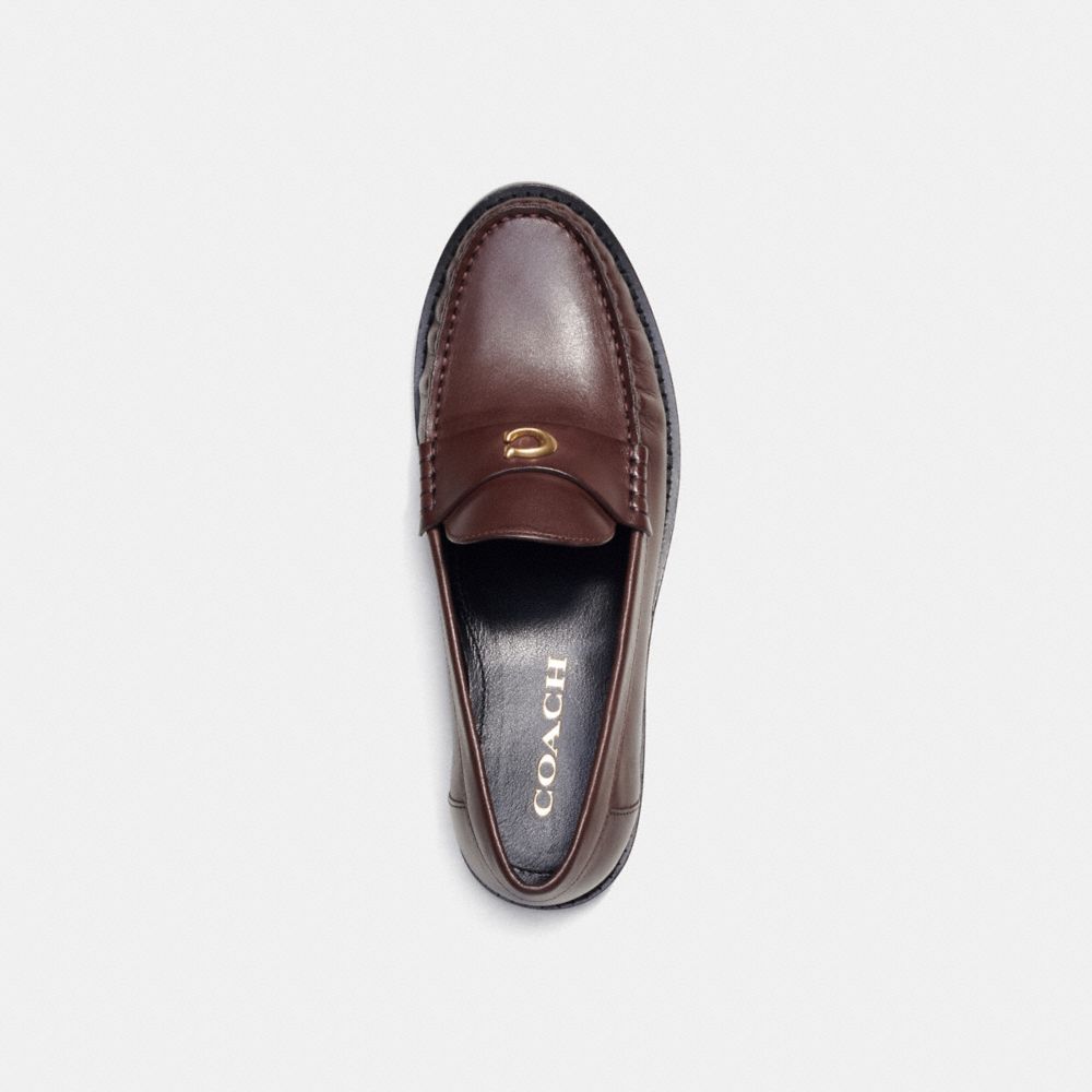 COACH®,JOLENE LOAFER,Leather,Maple,Inside View,Top View