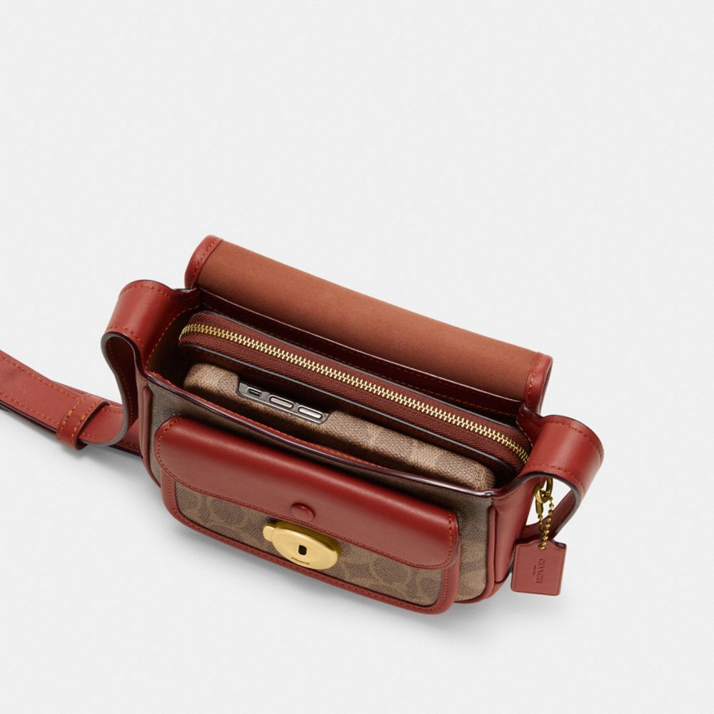 COACH®,Tabby Messenger 19 In Signature Canvas,,Inside View, Top View