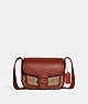 COACH®,TABBY MESSENGER 19 IN SIGNATURE CANVAS,Coated Canvas/Smooth Leather,Mini,Brass/Tan/Rust,Front View