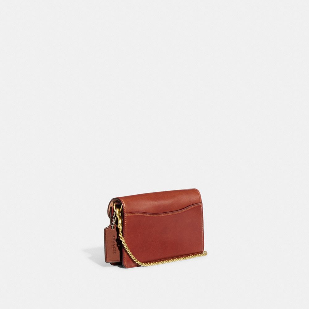 COACH®,TABBY CROSSBODY WRISTLET IN SIGNATURE CANVAS,canvas,Mini,Brass/Tan/Rust,Angle View