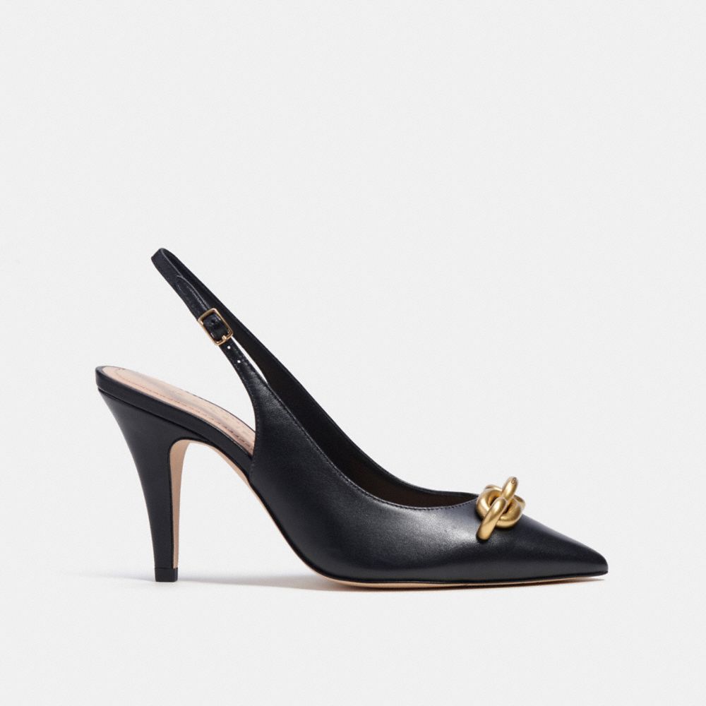 【COACH】Rowyn Leather Slingback Pumps COACH Rowyn Leather Slingback Pumps - Macy's