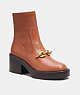 COACH®,KENNA BOOTIE,Leather,Burnished Amber,Front View