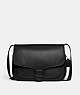 COACH®,TABBY MESSENGER 40,Polished Pebble Leather,Black,Front View