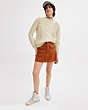COACH®,SWEATER WITH BRAIDED DETAIL,Wool/Cashmere,Ivory,Scale View