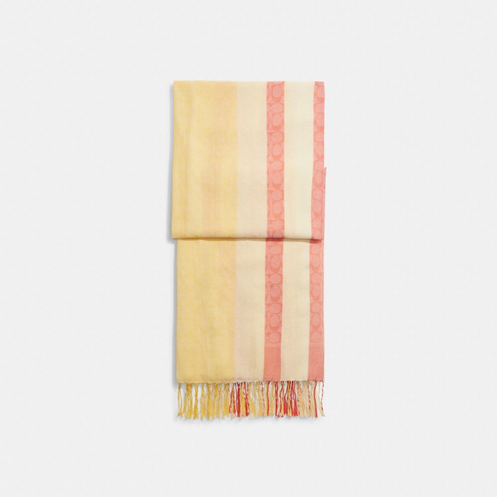 COACH®,Signature Striped Pareo,,Front View
