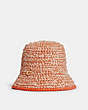 COACH®,CROCHET BUCKET HAT,cotton,Warm,Front View