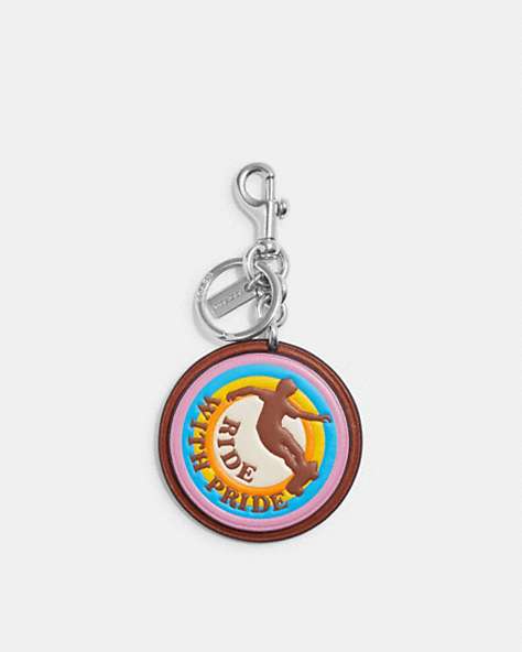 Ride With Pride Bag Charm In Rainbow Signature Canvas