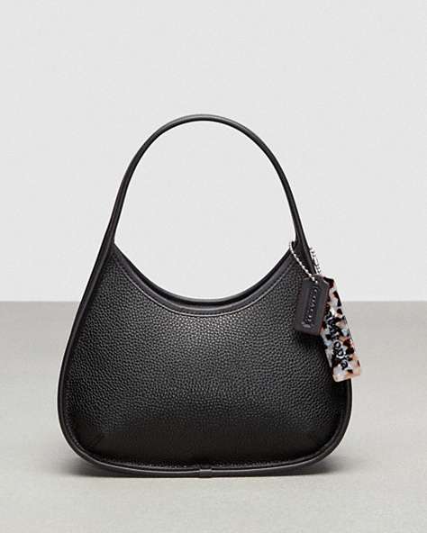 COACH®,Ergo Bag in Coachtopia Leather,Coachtopia Leather,Small,Black,Front View