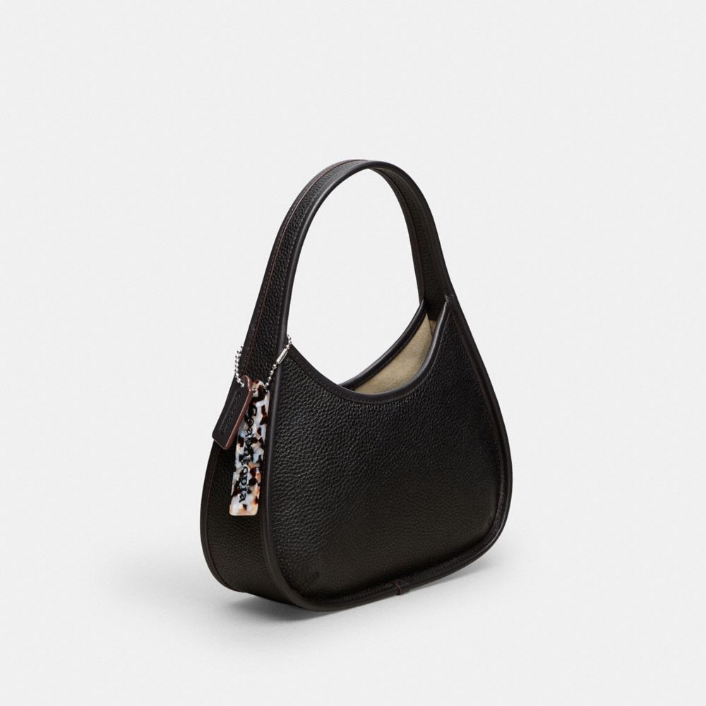 COACH®,Ergo Bag In Coachtopia Leather,Small,Black,Angle View