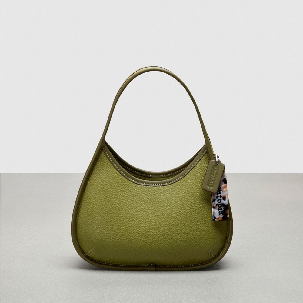 COACH®,Ergo Bag In Coachtopia Leather,Small,Olive Green,Front View