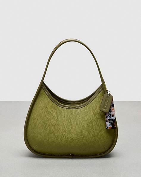 COACH®,Ergo Bag In Coachtopia Leather,Small,Olive Green,Front View