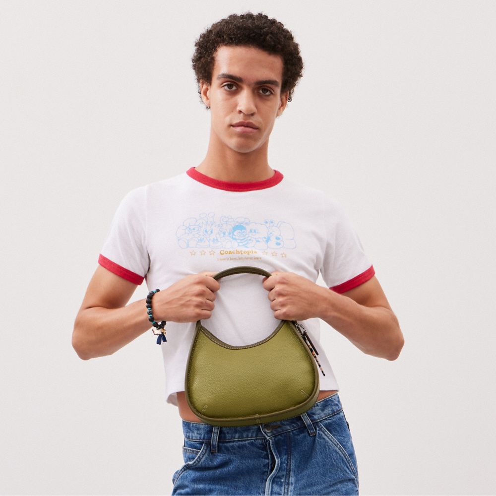 COACH®,Sac Ergo en cuir Coachtopia,Cuir Coachtopia,Vert olive,Detail View