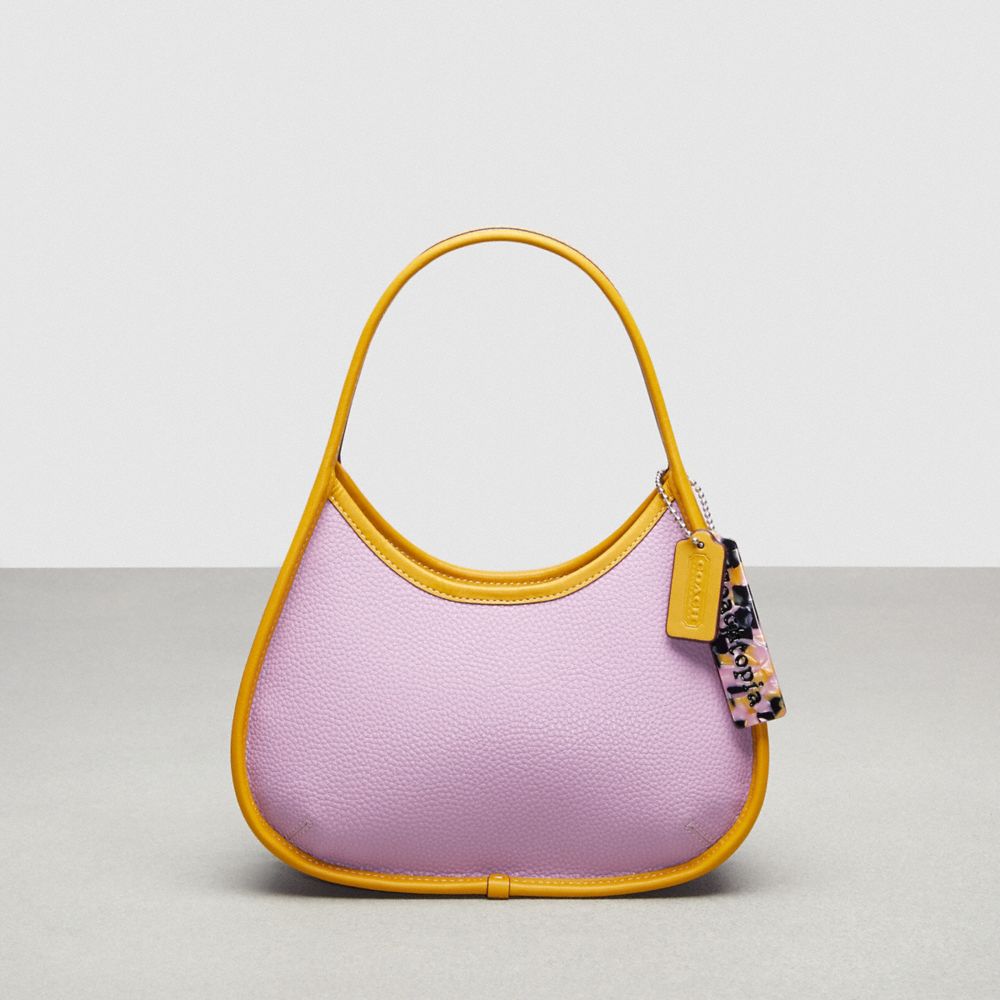 COACH®,Ergo Bag In Coachtopia Leather,Coachtopia Leather,Small,Violet Orchid/Flax,Front View image number 0