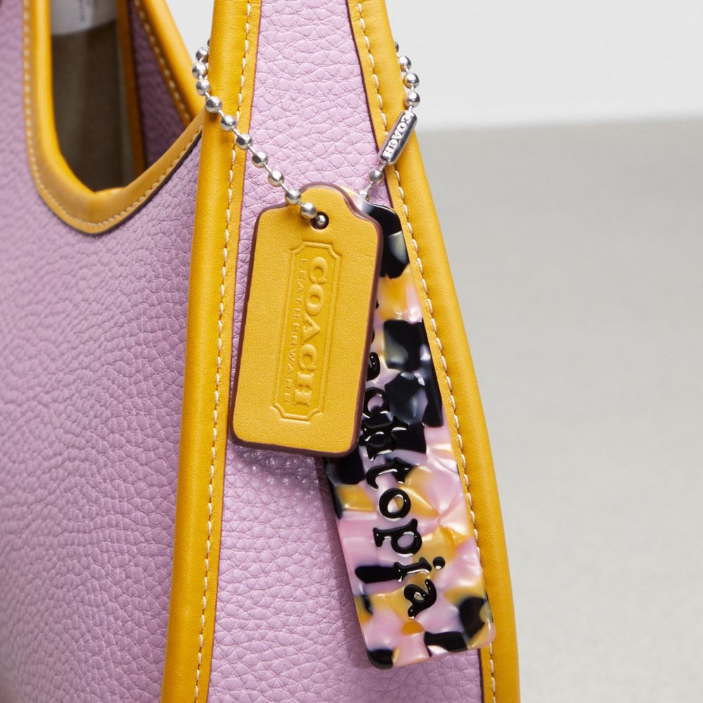 COACH®,Ergo Bag In Coachtopia Leather,Acrylic,Leather,Shoulder Bag,Plastic,Logo,Embossed,Silver Metal,Day Party,,Group View