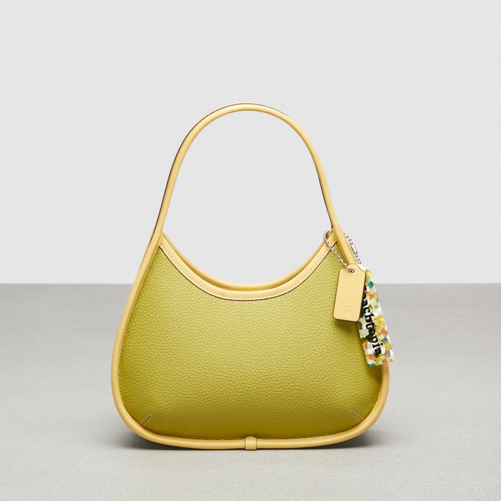 COACH®,Ergo Bag In Coachtopia Leather,Coachtopia Leather,Small,Lime Green/Sunflower,Front View image number 0