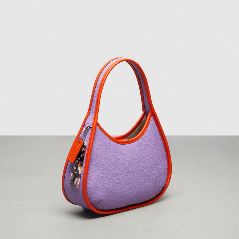 COACH®,Ergo Bag In Coachtopia Leather,Small,Iris/Sun Orange,Angle View