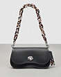 COACH®,Wavy Dinky Bag with Crossbody Strap,Coachtopia Leather,Small,Black,Front View